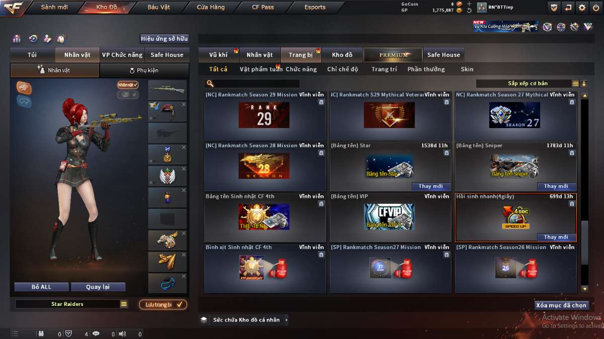 shop acc cf uy tin gia re